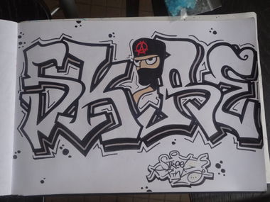 Graffiti Sketch in Berlin - Photo by Heisenboss - SKARE, Battle (2014)