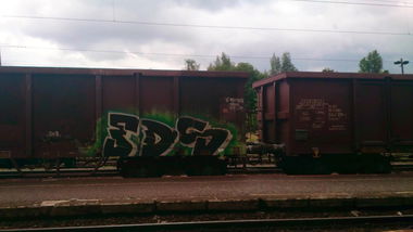 Graffiti Train in Eisleben - Photo by Held - FDS, Train, DB