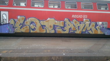 Graffiti Train in Halle - Photo by Held - EQT, ABM, Halle/Saale