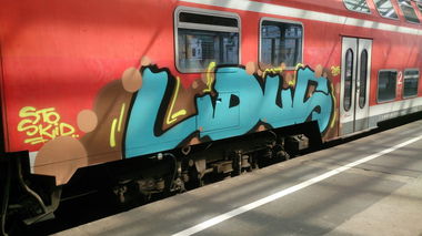 Graffiti Train in Halle - Photo by Held - YDUS, Halle/Saale, Ostdeutschland