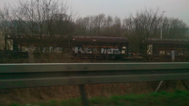 Graffiti Train in Landkreis Märkisch-Oderland - Photo by Held