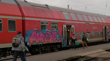 Graffiti Train in Eisleben - Photo by Held - AMISK, Lutherstadt, Eisleben