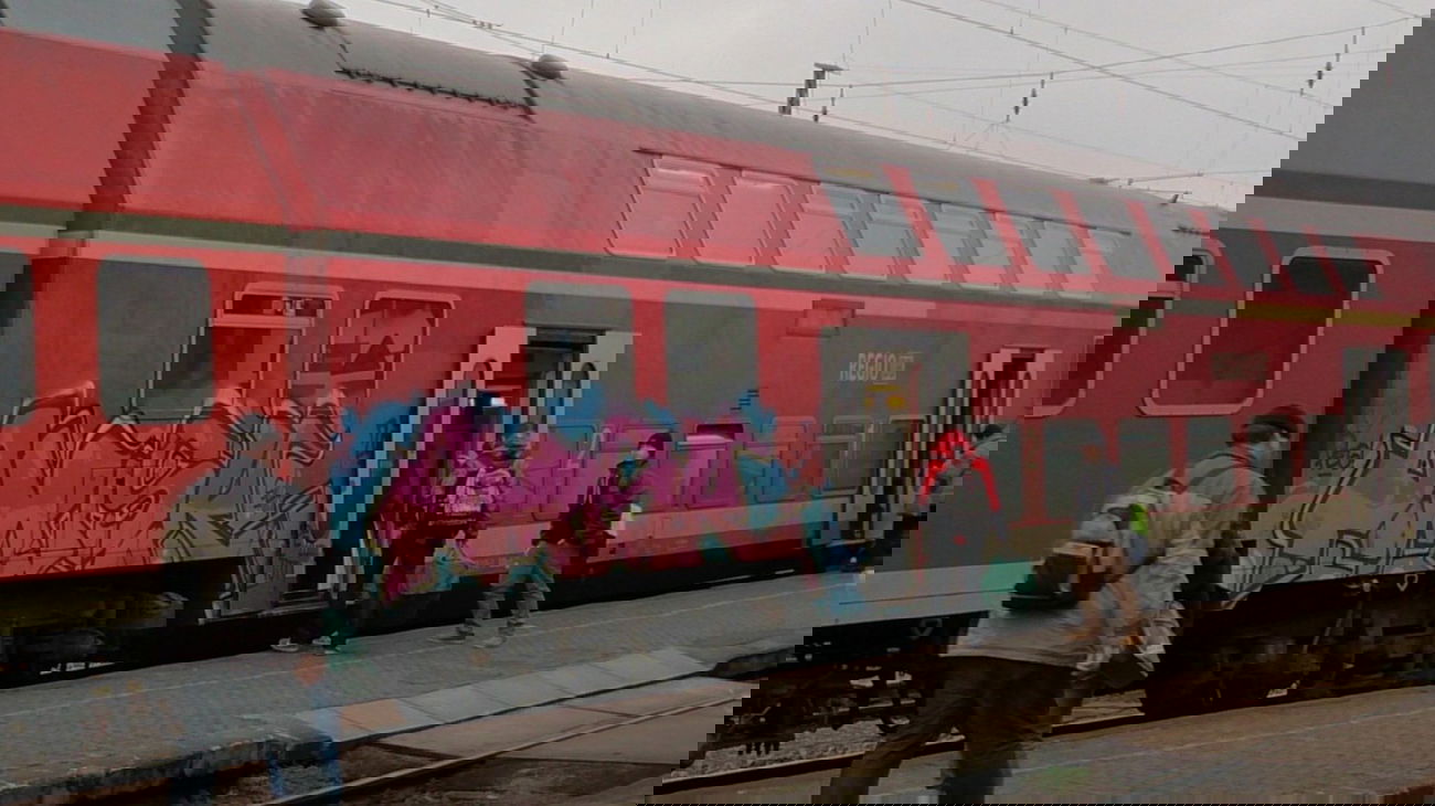 Graffiti Train in Eisleben - Photo by Held - AMISK, Lutherstadt, Eisleben