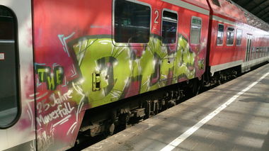 Graffiti Train in Halle - Photo by Held - DDR, Cru, Halle/Saale