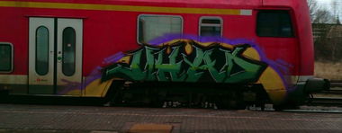 Graffiti Train in Eisleben - Photo by Held - Lutherstadt, Eisleben, Ostdeutschland