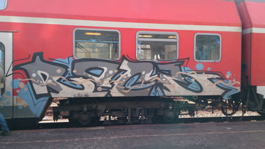 Graffiti Train in Eisleben - Photo by Held - Lutherstadt, Eisleben, Ostdeutschland