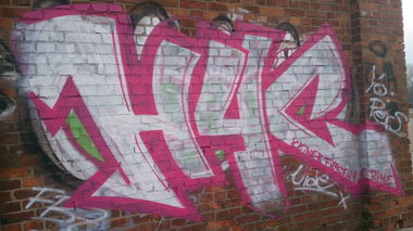 Graffiti Bombing in Eisleben - Photo by Held - H4C, Hater4Cops, Piece (2013)
