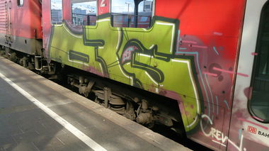 Graffiti Train in Halle - Photo by Held - ORG, Halle/Saale, Ostdeutschland