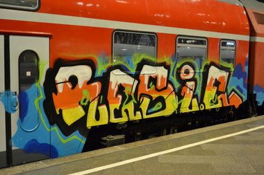 Graffiti Train in Leipzig - Photo by HerrAermel - Resie