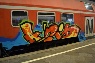 Graffiti Train in Leipzig - Photo by HerrAermel - Acid