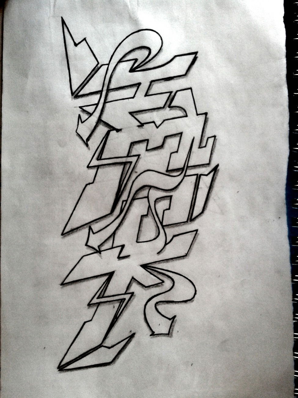 Graffiti Sketch - Photo by Heskart - hesk, blackbook, sketches (2015)