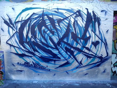 Graffiti Wall in Leipzig - Photo by Hesky