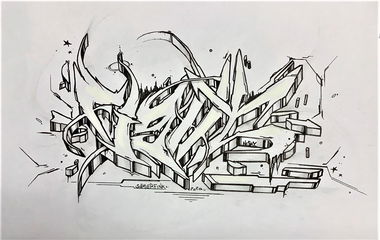 Graffiti Sketch - Photo by Hesky