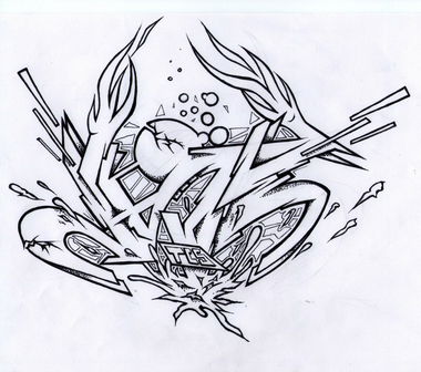 Graffiti Sketch - Photo by HideHauer - TCS, crew (2013)