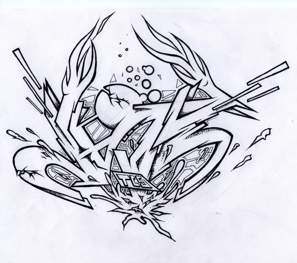 Graffiti Sketch - Photo by HideHauer - TCS, crew (2013)