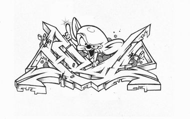 Graffiti Sketch - Photo by HideHauer - hide, tcs, bz (2013)