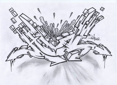 Graffiti Sketch - Photo by HideHauer - hide, tcs (2014)