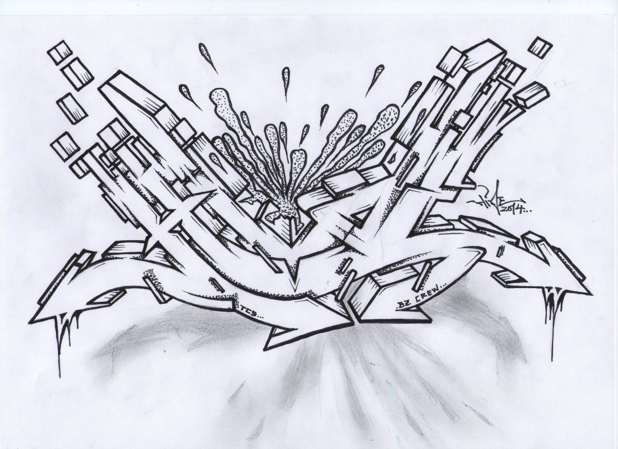 Graffiti Sketch - Photo by HideHauer - hide, tcs (2014)