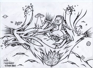 Graffiti Sketch - Photo by HideHauer