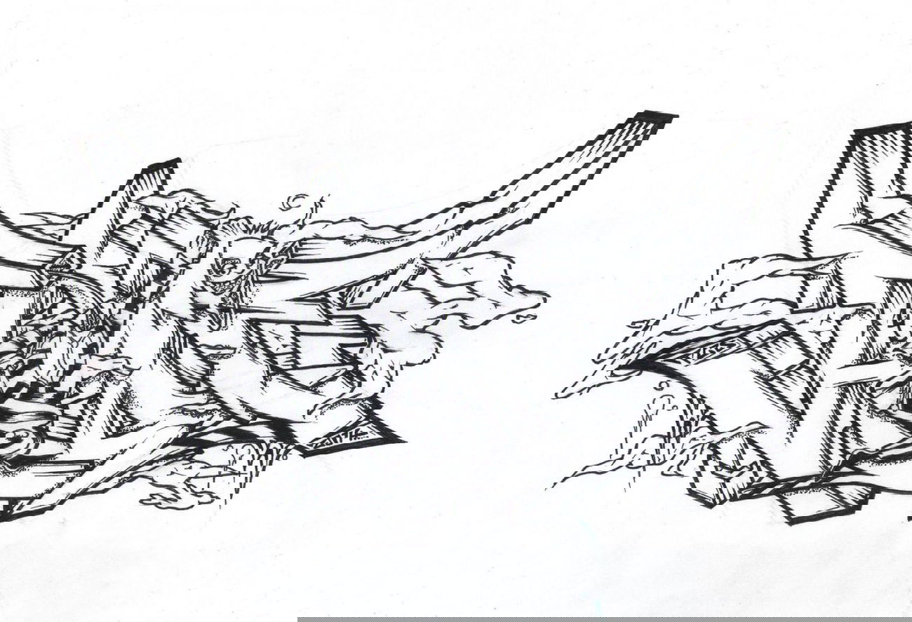 Graffiti Sketch - Photo by HideHauer - tcs, bz, stendal (2014)