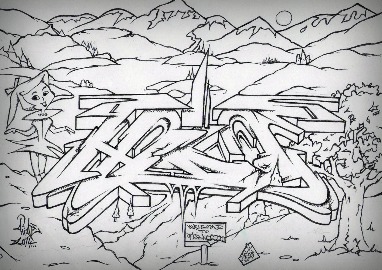 Graffiti Sketch - Photo by HideHauer - tcs, bz, stendal (2014)