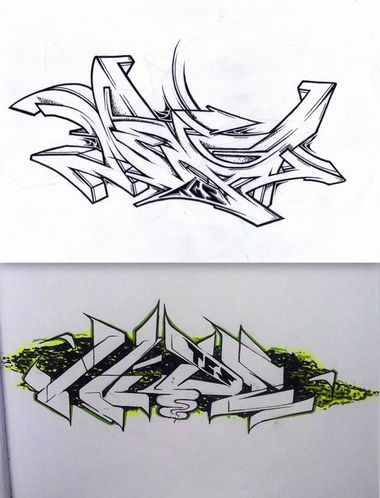 Graffiti Sketch - Photo by HideHauer - hide, meag, exchange (2014)