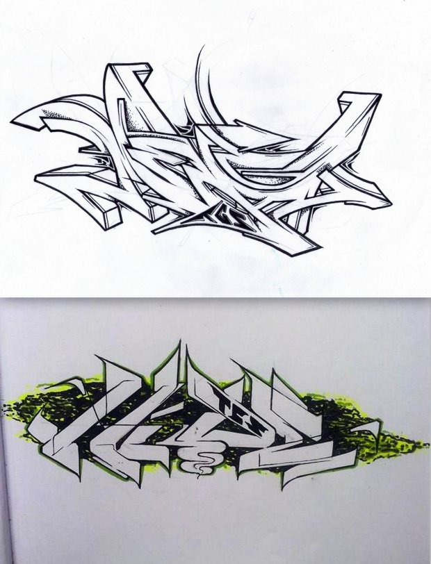 Graffiti Sketch - Photo by HideHauer - hide, meag, exchange (2014)