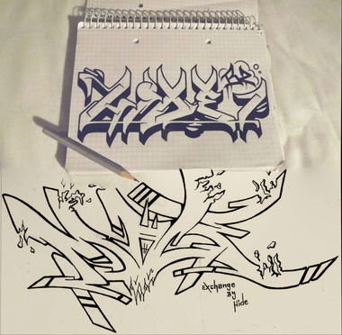 Graffiti Sketch - Photo by HideHauer - hide, mace, exchange (2013)