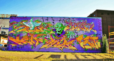 Graffiti Wall in Magdeburg - Photo by HideHauer - hide, mace, meag (2014)