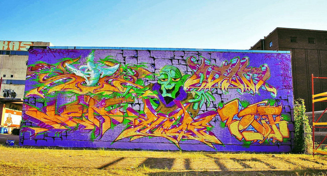 Graffiti Wall in Magdeburg - Photo by HideHauer - hide, mace, meag (2014)