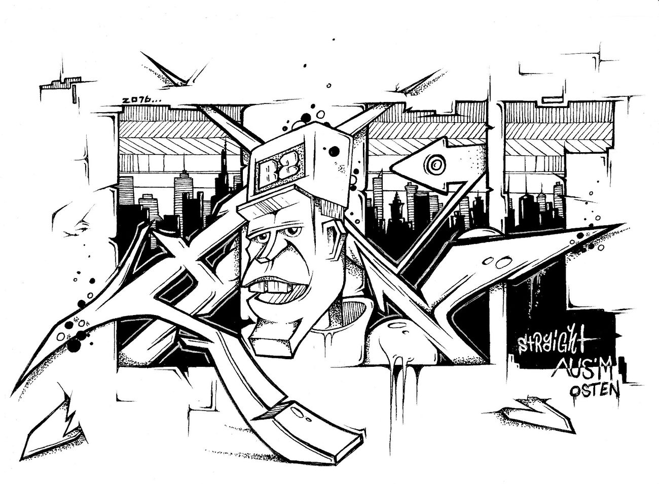 Graffiti Sketch - Photo by HideHauer - hide, hauer, bz (2016)