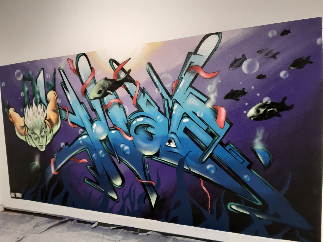 Graffiti Wall - Photo by HideHauer - hide, hauer, underwater (2019)