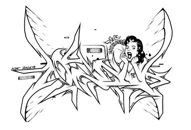 Graffiti Sketch - Photo by HideHauer - Mynok, Hide, Hauer (2015)