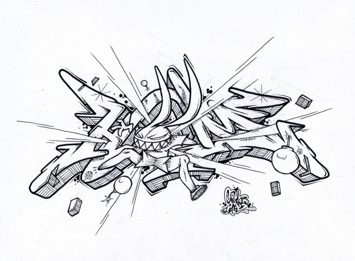 Graffiti Sketch - Photo by HideHauer - Hide, Hauer, tcs (2015)