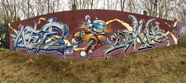 Graffiti Wall - Photo by HideHauer - Mace, Bomberman, Hide (2017)