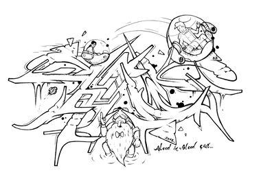 Graffiti Sketch - Photo by HideHauer - hide, hauer, blood (2015)