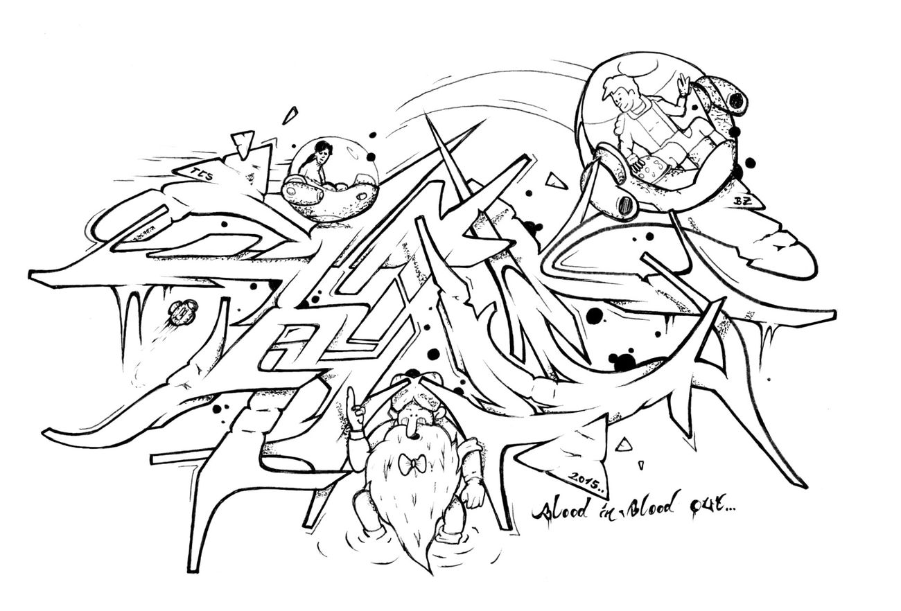 Graffiti Sketch - Photo by HideHauer - hide, hauer, blood (2015)
