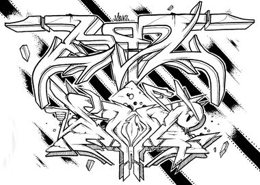 Graffiti Sketch - Photo by HideHauer - Evil, Hide, HiDevil (2016)