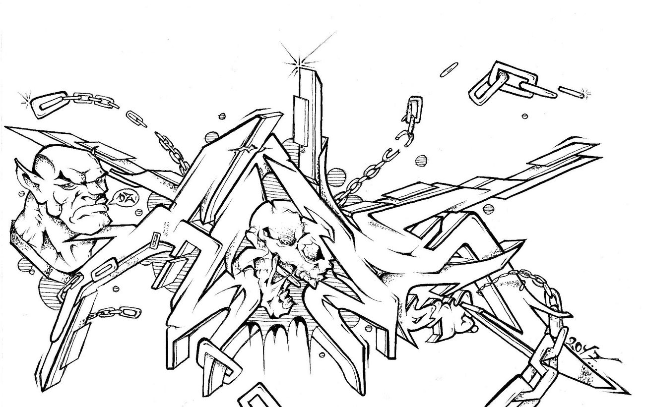 Graffiti Sketch - Photo by HideHauer - Hide, Hauer, Sketch (2017)