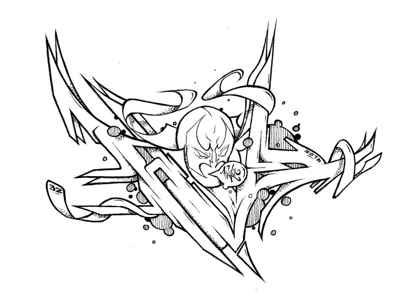 Graffiti Sketch - Photo by HideHauer - hide, hauer, spawn (2016)