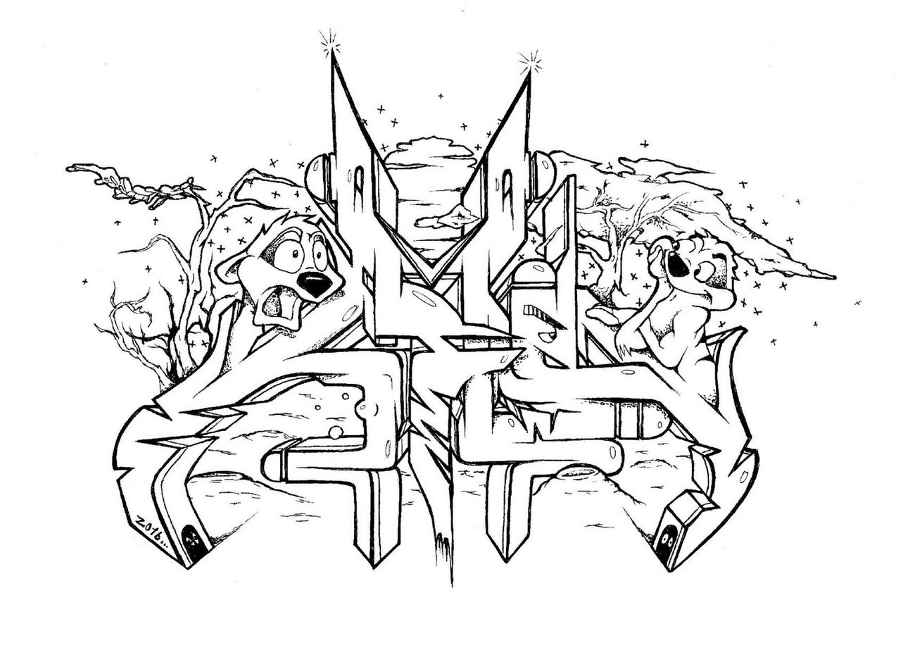 Graffiti Sketch - Photo by HideHauer - hide, hauer, bz (2016)