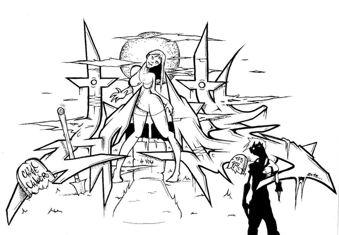 Graffiti Sketch - Photo by HideHauer - Hide, Hauer, Halloween (2015)