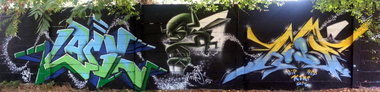 Graffiti Wall in Hradec Kralove - Photo by HideHauer - hip, hop, kemp (2015)