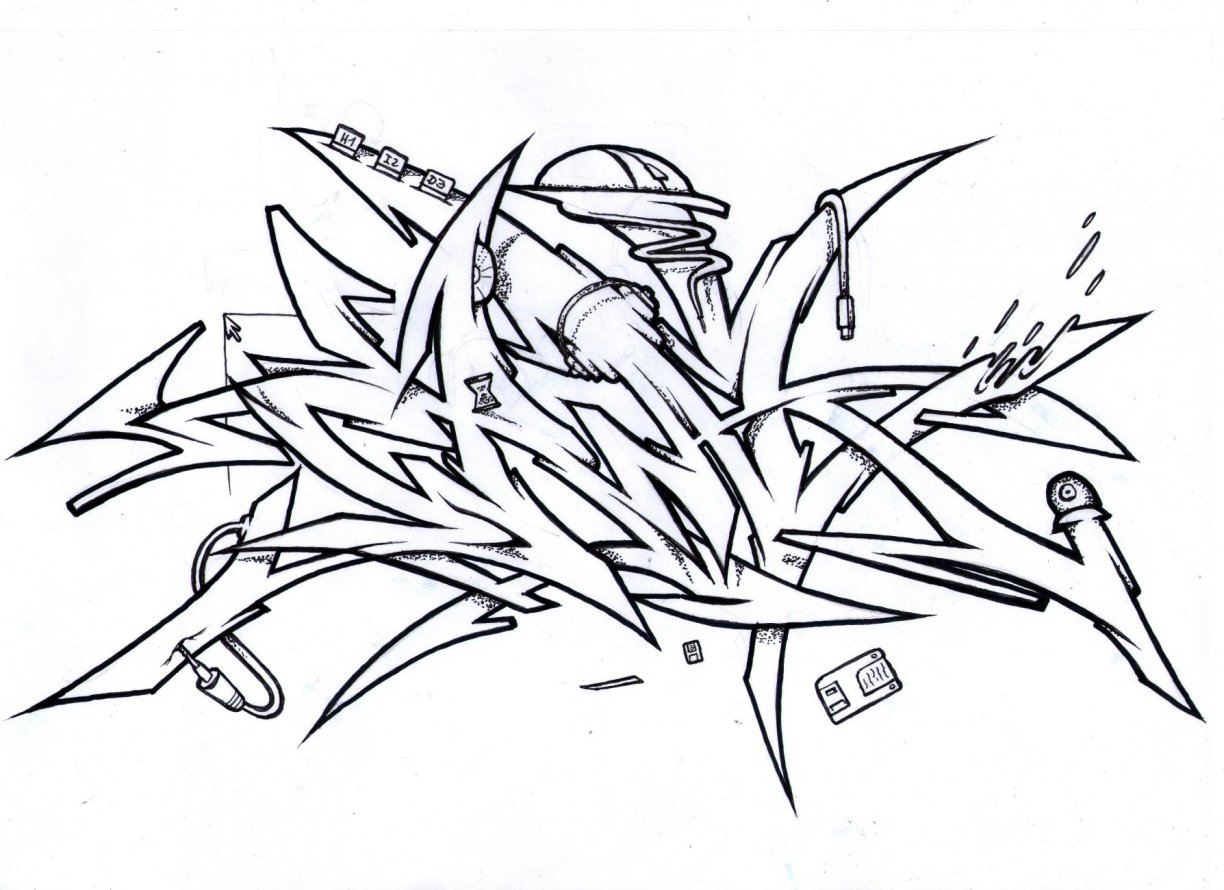 Graffiti Sketch - Photo by HideHauer - Hide, Hauer, Trak (2015)
