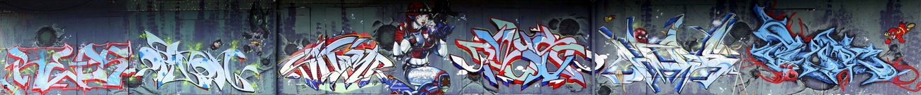 Graffiti Wall - Photo by HideHauer - Reds, Mnts, Orson (2016)