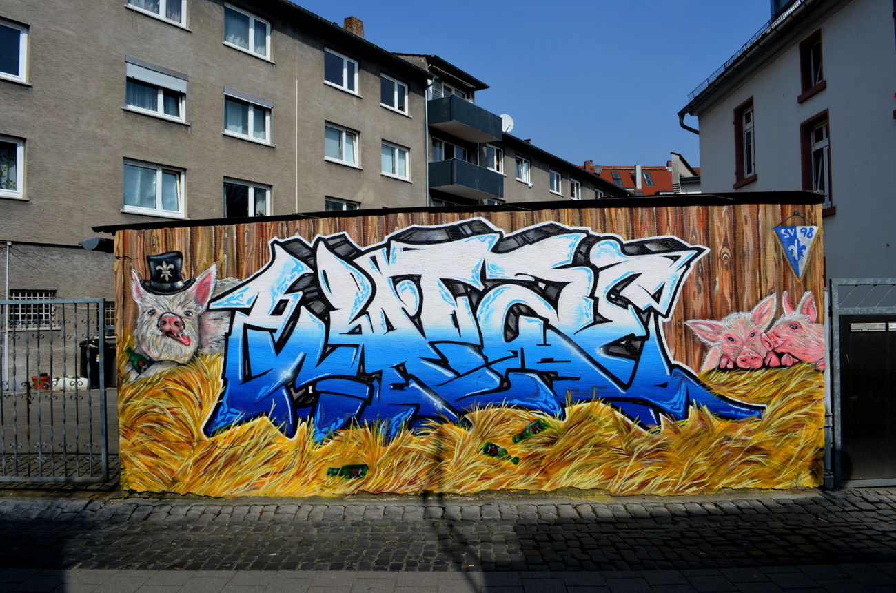Graffiti Wall in Darmstadt - Photo by Hinton123 - watze, check, chek (2014)