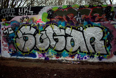 Graffiti Wall - Photo by Hitzerot - Sugar, Space, Mc