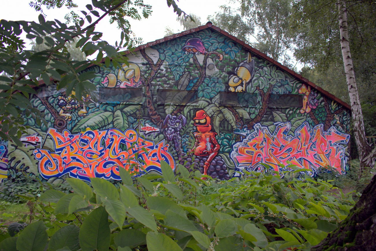 Graffiti Wall in Hamburg - Photo by Hitzerot - Hamburg, Jungle, Robo