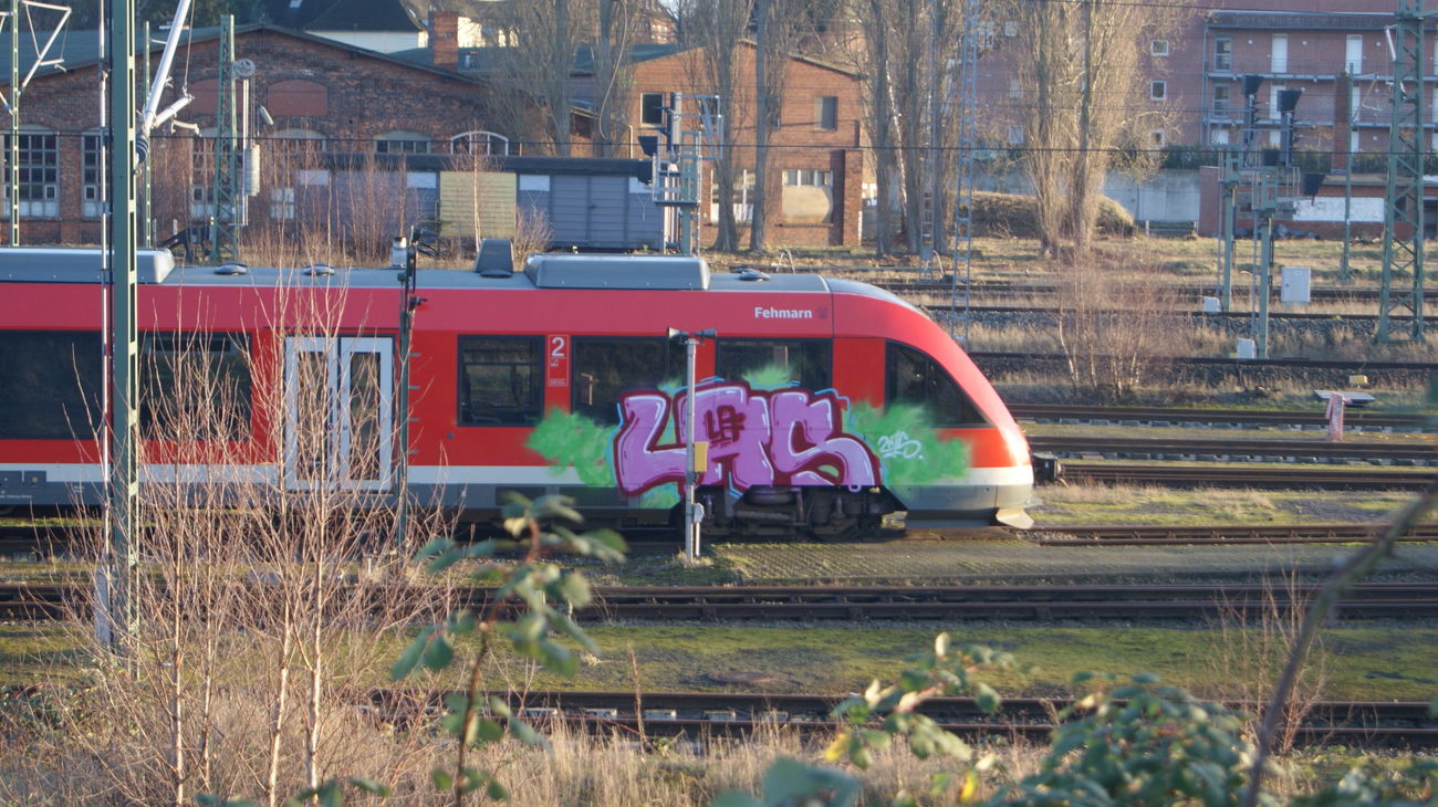Graffiti Train in Lübeck - Photo by Hitzerot (2015)