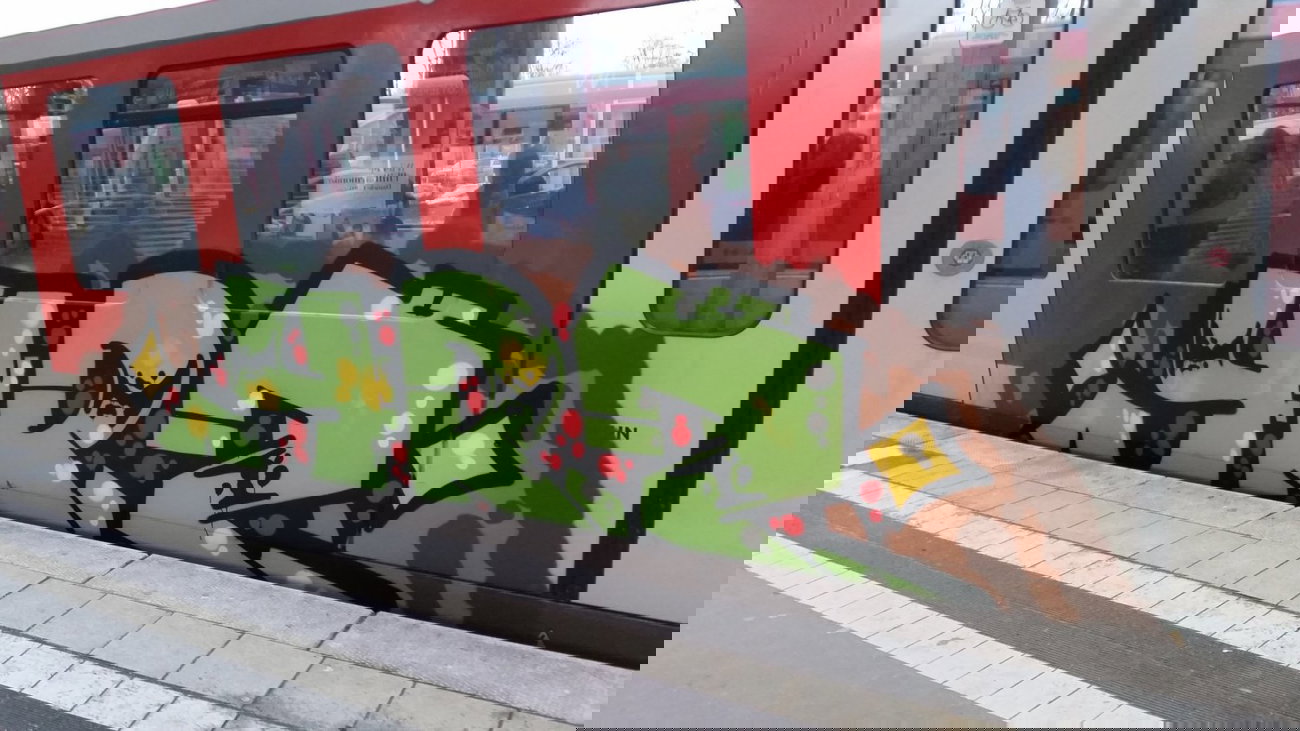 Graffiti Train - Photo by Hobbyspotter - yrz